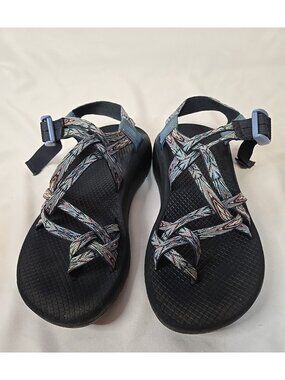 Chaco Women's Z Cloud Size 8 Blue/Pink/White Pattern